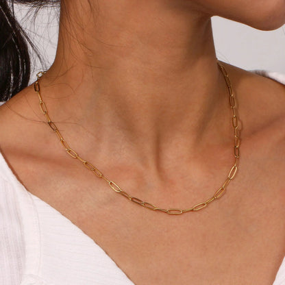 [Royal&Vicky]Lena Golden Chain Necklace
