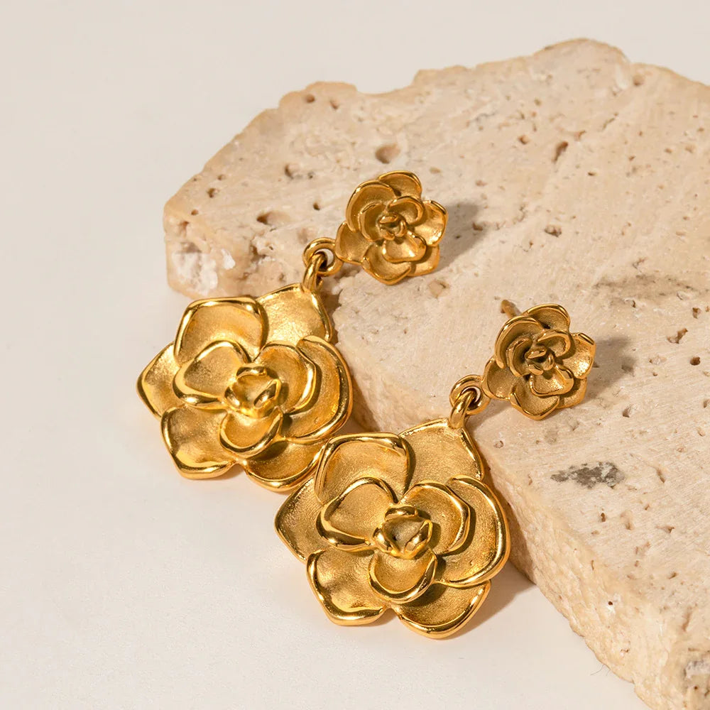 [Royal&Vicky]Thelma Gold Earrings