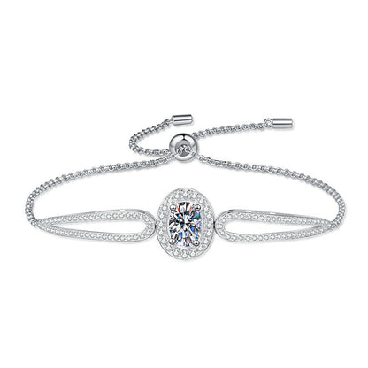 [Leaves]"PIGEON'S EGG" TEARDROP MOISSANITE BRACELET
