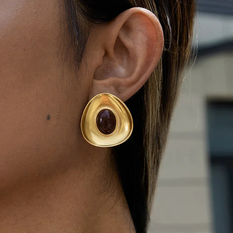[Royal&Vicky]Orissa Gold Enamel Earrings