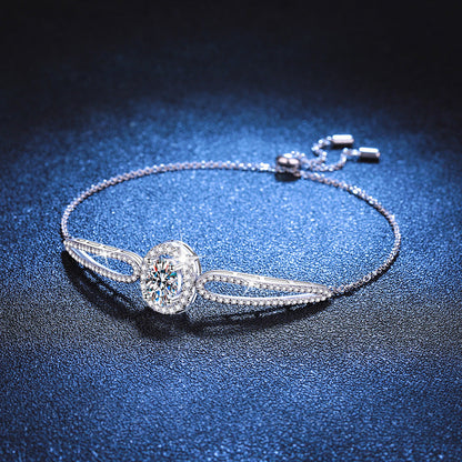 [Leaves]"PIGEON'S EGG" TEARDROP MOISSANITE BRACELET