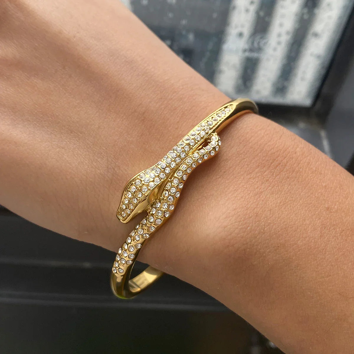 [Royal&Vicky]Rosalee Serpentine Diamond Bangle