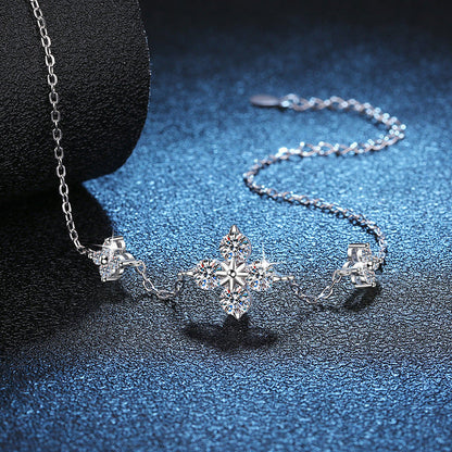 [Leaves]CLOVER LUCKY CHARM MOISSANITE BRACELET
