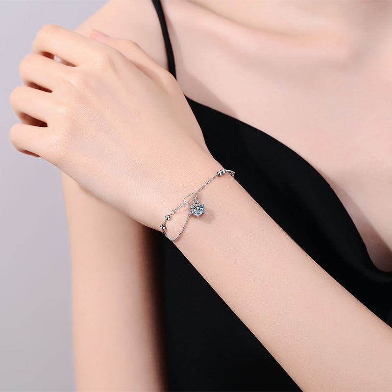 [Leaves]CLASSIC SOLITAIRE MOISSANITE BRACELET