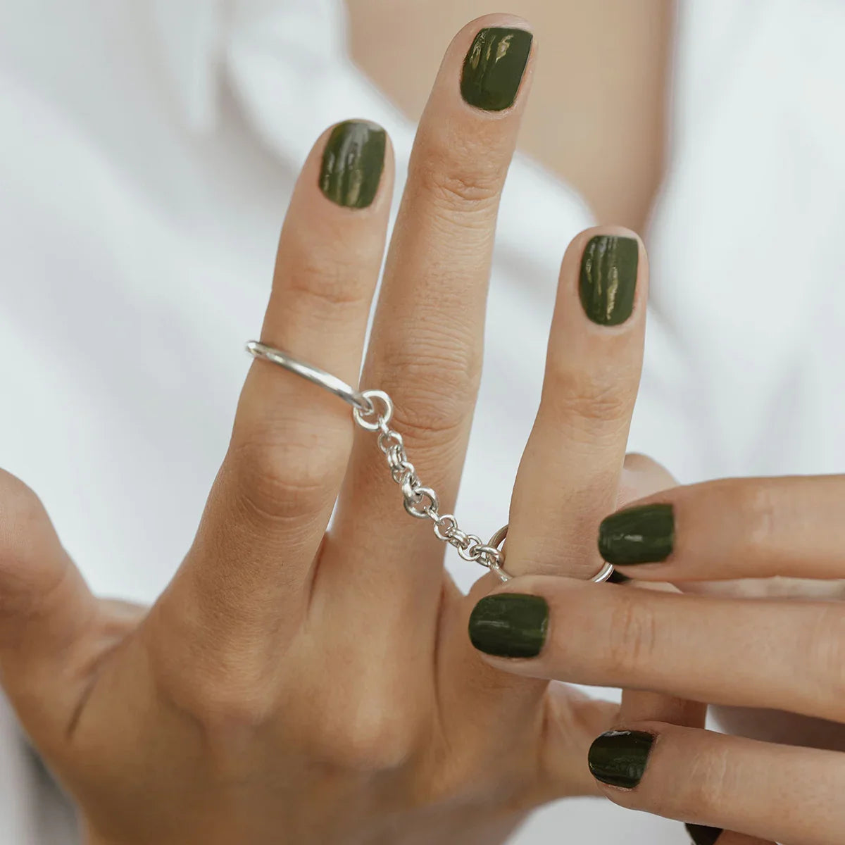 [Royal&Vicky]Bridget Chain Stacked Ring