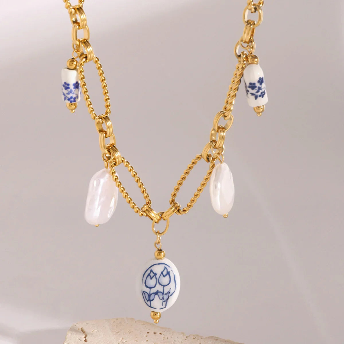 [Royal&Vicky]Cerulean Freshwater Pearl Necklace