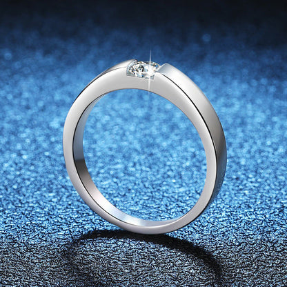 [Leaves]SLEEK MINIMALIST COUPLE'S MOISSANITE RING
