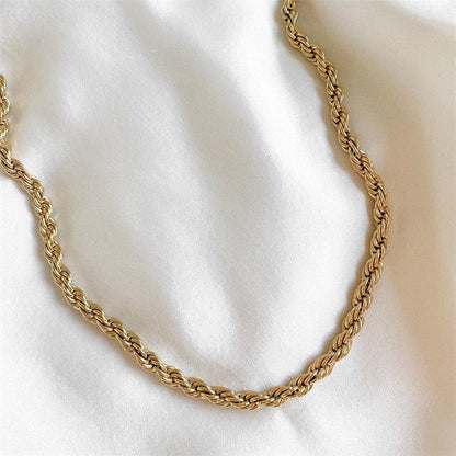 [Royal&Vicky]Bianca Rope Chain Gold Necklace