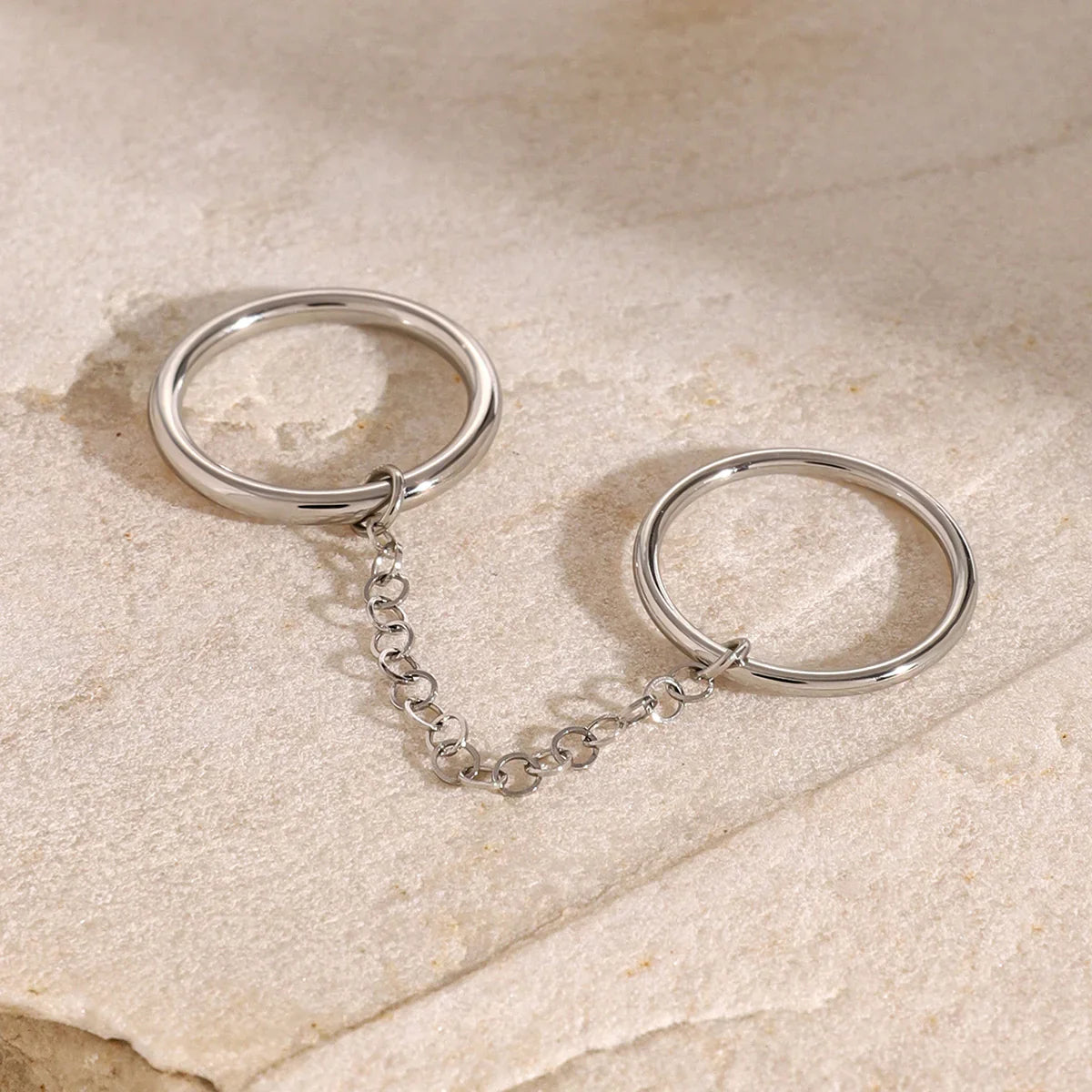 [Royal&Vicky]Bridget Chain Stacked Ring