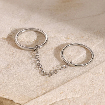 [Royal&Vicky]Bridget Chain Stacked Ring