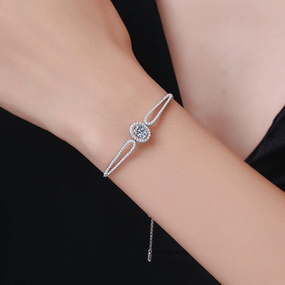 [Leaves]"PIGEON'S EGG" TEARDROP MOISSANITE BRACELET
