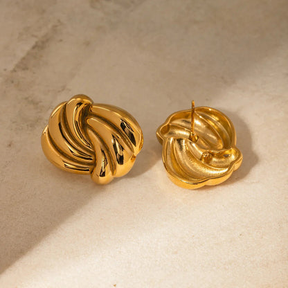 [Royal&Vicky]Floriana Gold Earrings