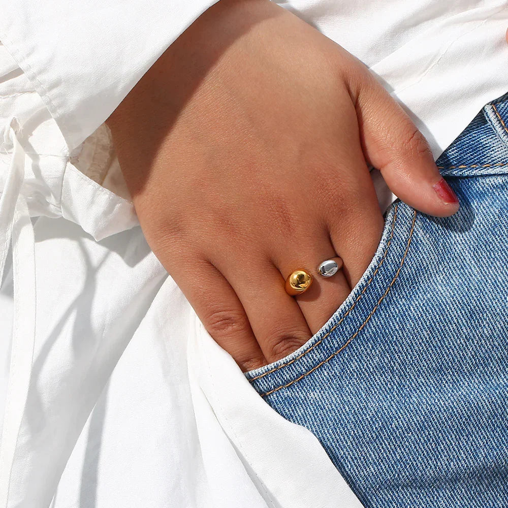 [Royal&Vicky]Seren Two Tone Gold Ring
