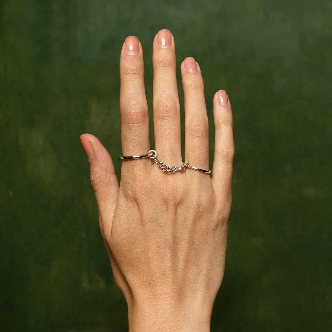 [Royal&Vicky]Bridget Chain Stacked Ring