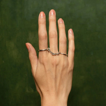 [Royal&Vicky]Bridget Chain Stacked Ring