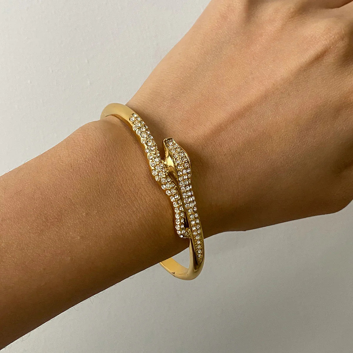 [Royal&Vicky]Rosalee Serpentine Diamond Bangle