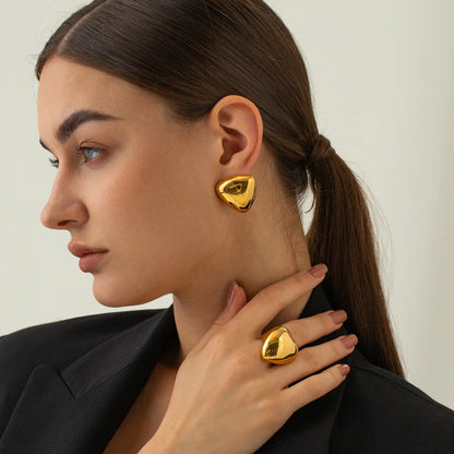 [Royal&Vicky]Reagan Gold Earrings