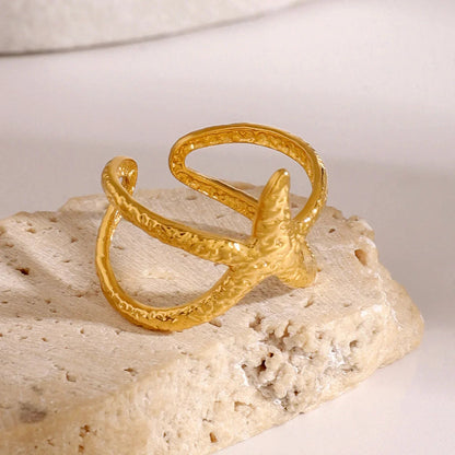 [Royal&Vicky]Aurelie Gold Starfish Ring