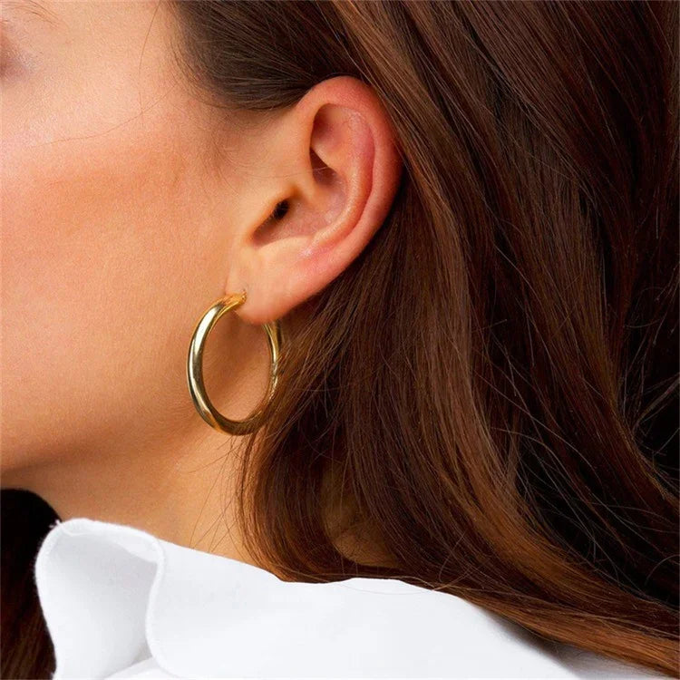 [Royal&Vicky]Broad Round Hoops