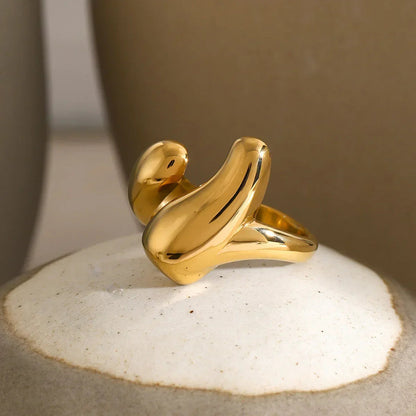 [Royal&Vicky]Abstract Gold Ring