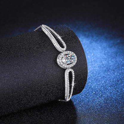[Leaves]"PIGEON'S EGG" TEARDROP MOISSANITE BRACELET
