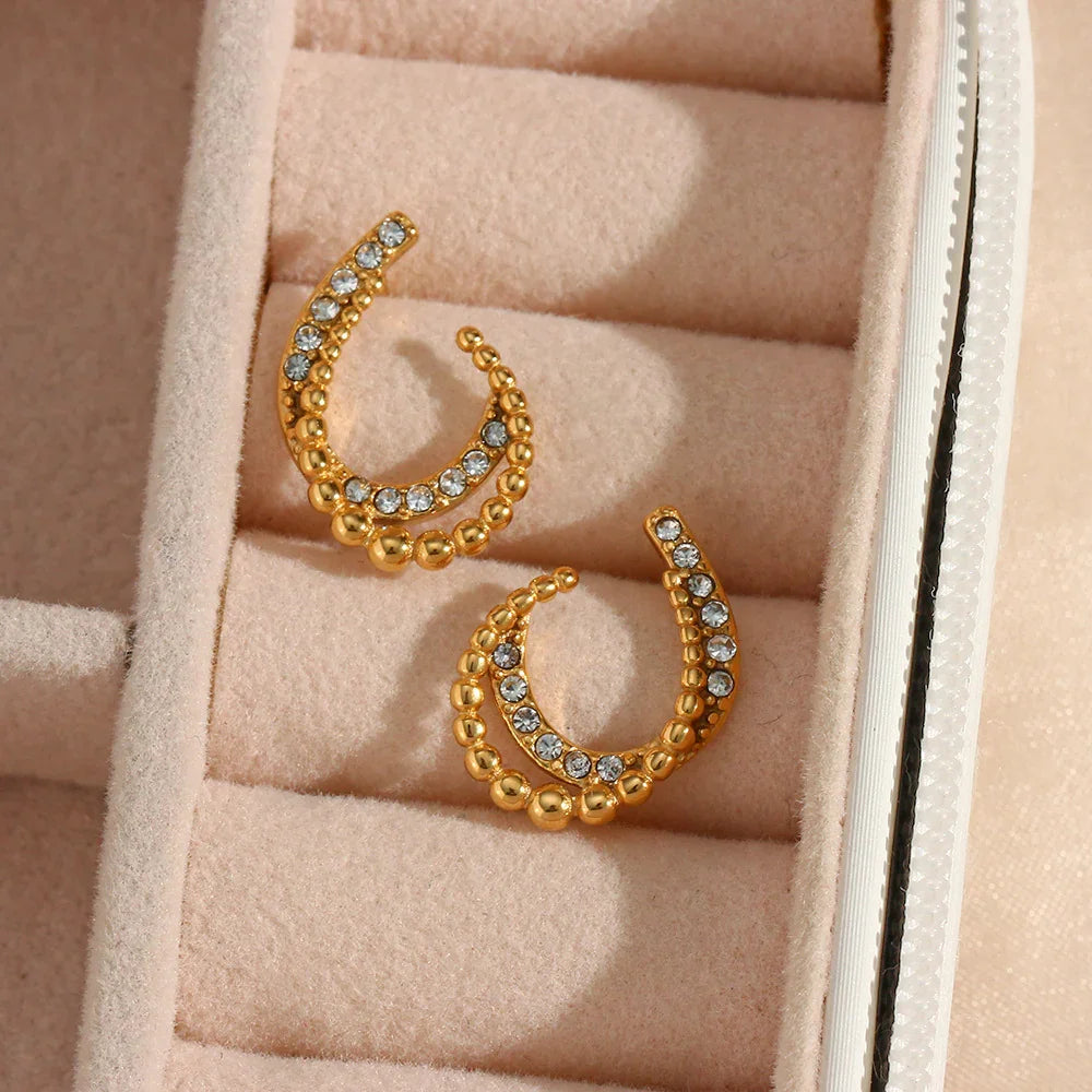 [Royal&Vicky]Nola Gold Earrings