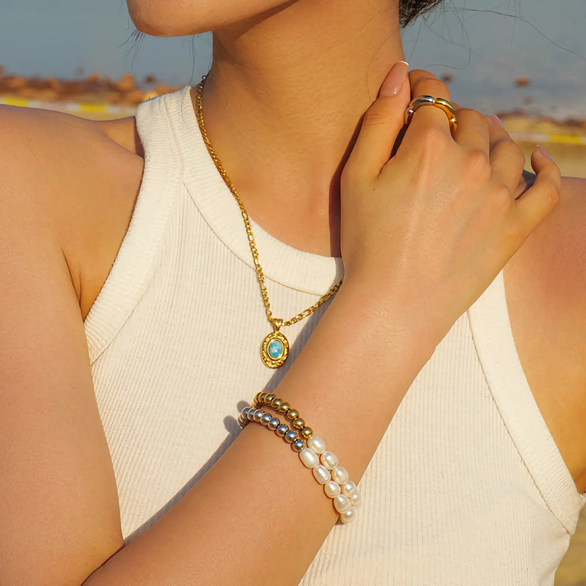 [Royal&Vicky]Margaux Freshwater Pearl Bracelet