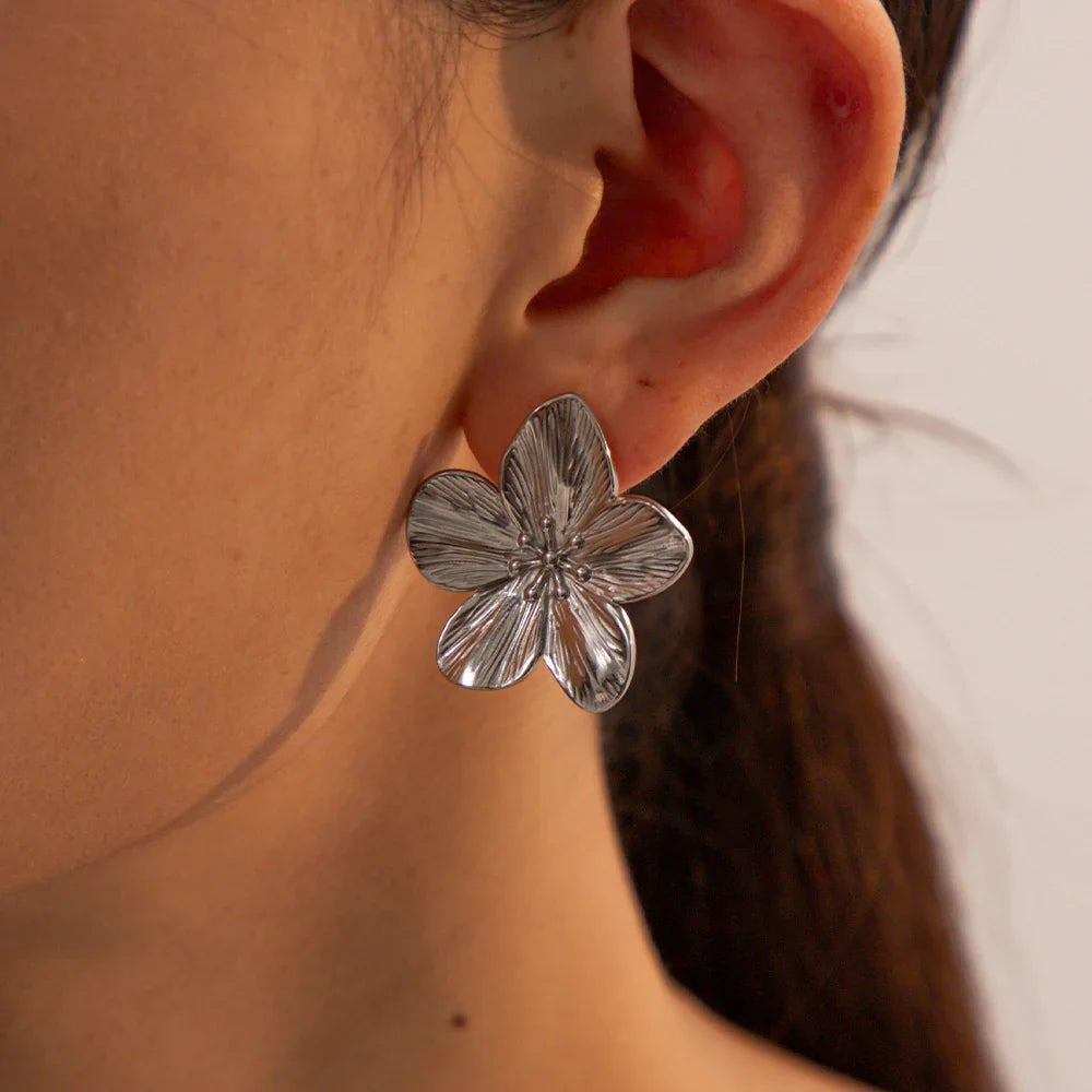 [Royal&Vicky]Allysa Flower Gold Earrings