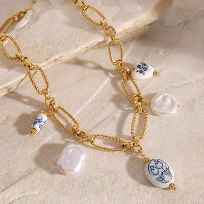 [Royal&Vicky]Cerulean Freshwater Pearl Necklace