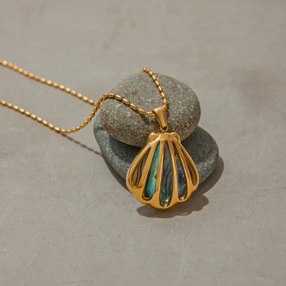 [Royal&Vicky]Nixie Gold Seashell Pendant