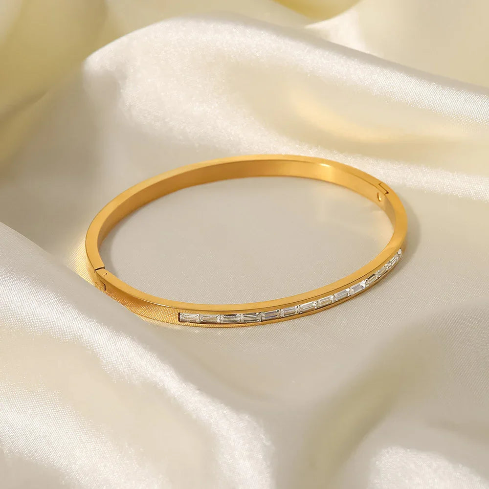 [Royal&Vicky]Grace Gold Diamond Bangle