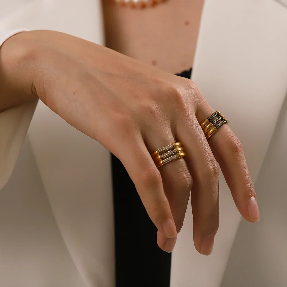 [Royal&Vicky]Serenity Diamond Gold Ring