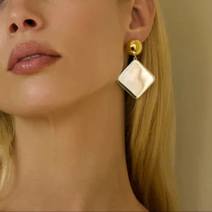[Royal&Vicky]Kelly Geometric Drop Earrings