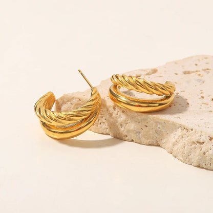 [Royal&Vicky]Cecilia Layered Earrings