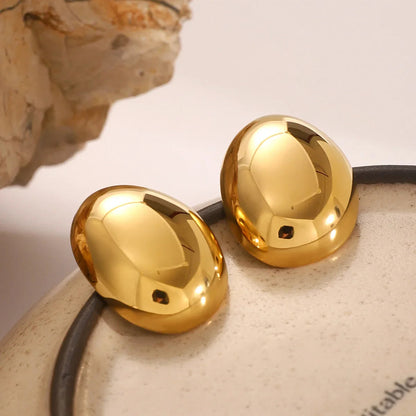 [Royal&Vicky]Callista Gold Bean Earrings