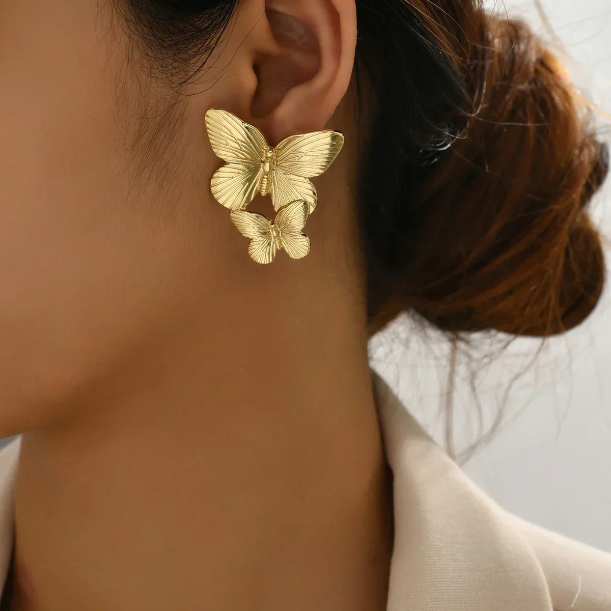 [Royal&Vicky]Butterfly Gold Earrings