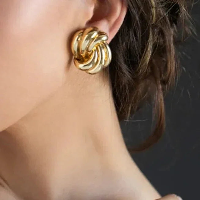[Royal&Vicky]Floriana Gold Earrings