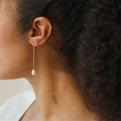 [Royal&Vicky]Tessa Pearl Tassel Earrings