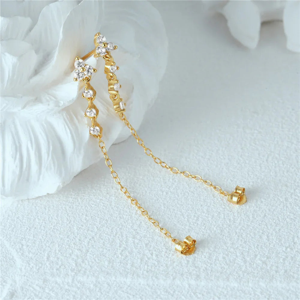 [Royal&Vicky]Daniella Diamond Chain Stud