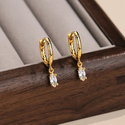 [Royal&Vicky]Shayla Hammered Diamond Hoops