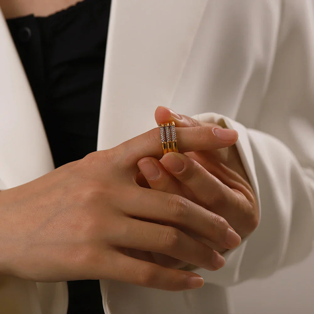 [Royal&Vicky]Serenity Diamond Gold Ring