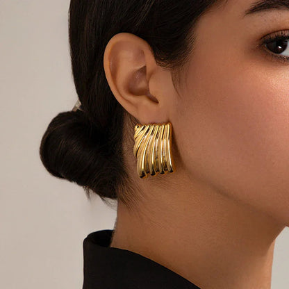 [Royal&Vicky]Alisa Gold Earrings