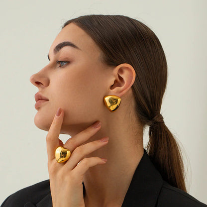 [Royal&Vicky]Reagan Gold Earrings