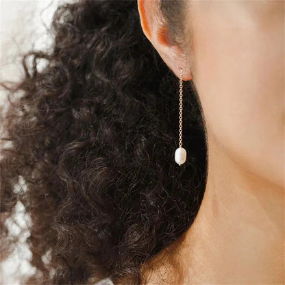 [Royal&Vicky]Tessa Pearl Tassel Earrings