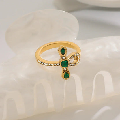 [Royal&Vicky]Joy Diamond Knot Gold Ring