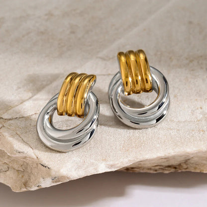[Royal&Vicky]Luna Layered Hoop Earrings