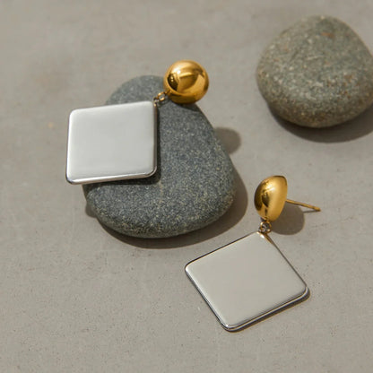 [Royal&Vicky]Kelly Geometric Drop Earrings