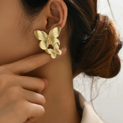 [Royal&Vicky]Butterfly Gold Earrings