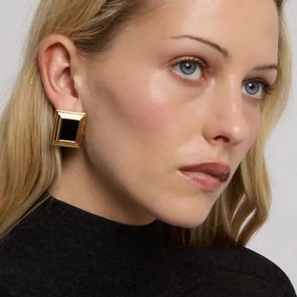 [Royal&Vicky]Sybil Gold Enamel Earrings