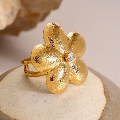 [Royal&Vicky]Flora Gold Petal Ring